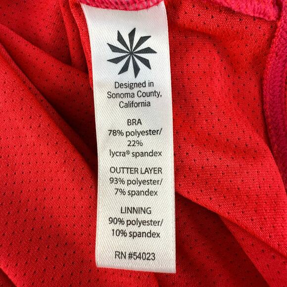 Athleta Tank Women's M Bright Coral w/ Sports Bra Racer Back Yoga Top Athleisure - Picture 7 of 9